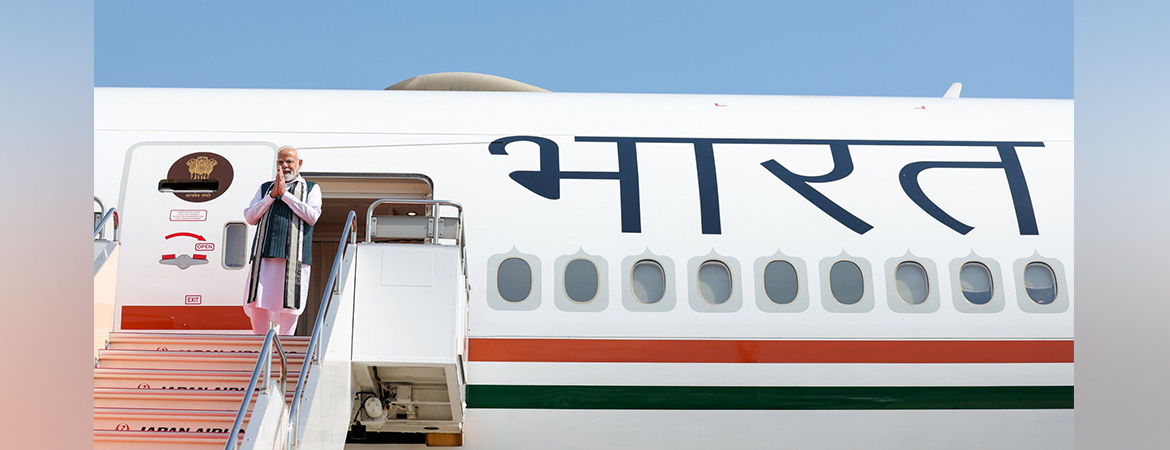 Hon’ble Prime Minister Shri Narendra Modi arrived in Tokyo for 15th Annual Summit.