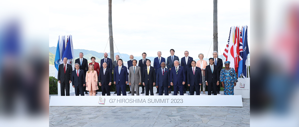  Prime Minister Shri Narendra Modi with the world leaders at the G-7 Summit in Hiroshima</br>
20 May, 2023