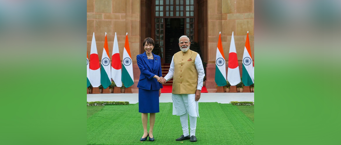 Prime Minister Shri Narendra Modi and Prime Minister of Japan Ms. Sanae Takaichi meet during the latter’s Official Visit to India from 1-3 July 2026 for the 16th India-Japan Annual Summit.

