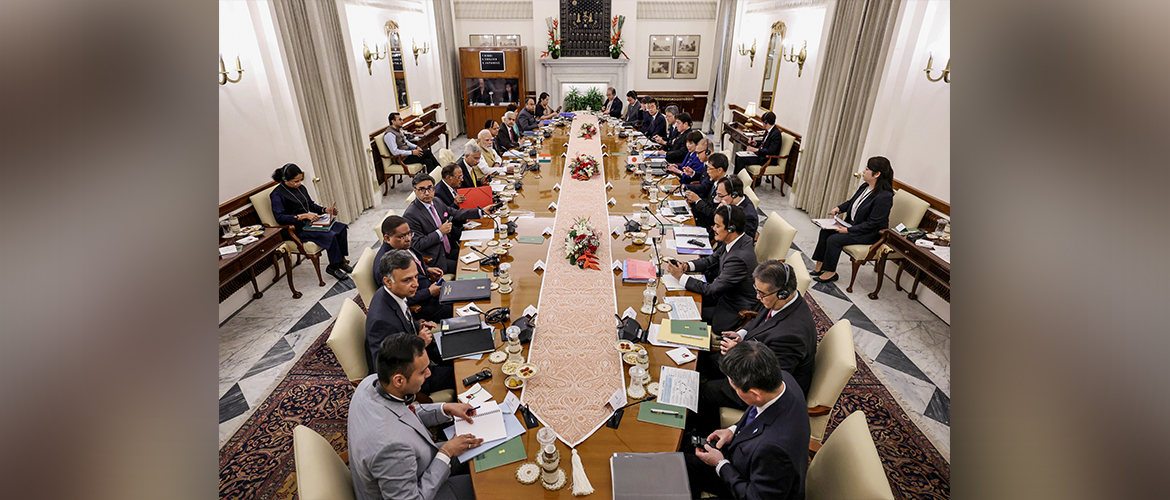 Delegation level meeting held in New Delhi during the visit of Japanese Prime Minister Ms Sanae Takaichi to India on 02 July 2026.